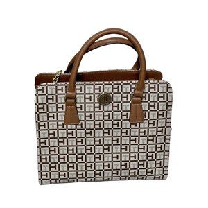 Tommy Hilfiger | Tan Brown Monogram Tote Bag